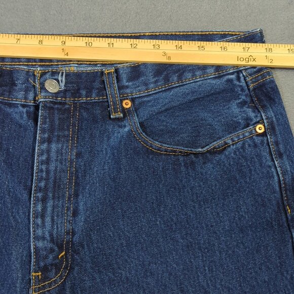 Levi's Jeans 36x32 Fits 36x30 Blue 550 Relaxed Fit Tapered Leg Denim - Picture 6 of 11